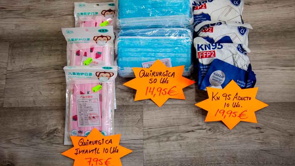 Todo tipo de mascarillas homologadas