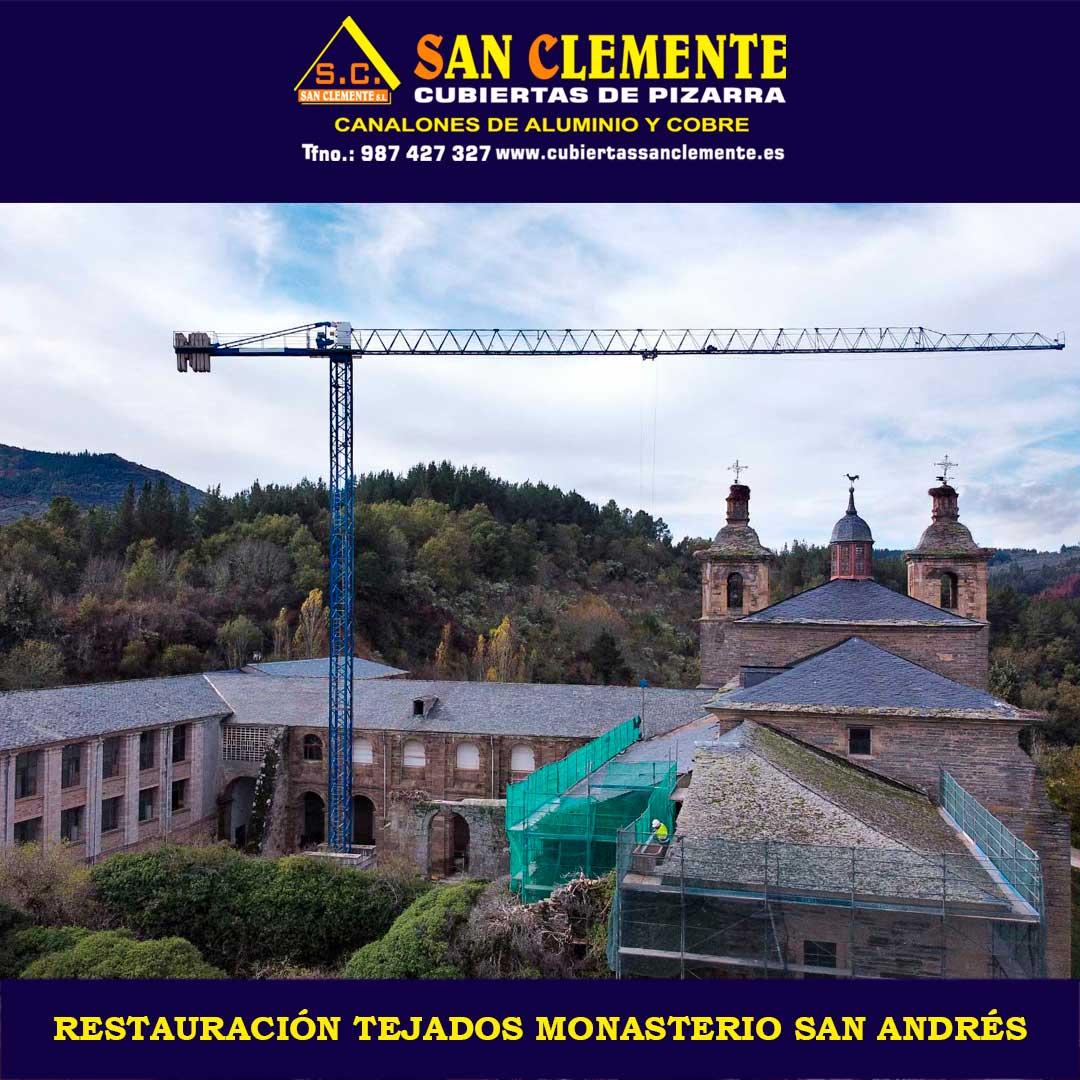 Restauración tejados Monasterio San Andrés